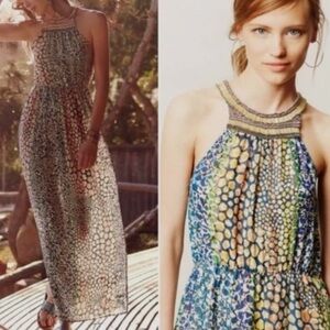 Anthropologie Multicolor Sleeveless Maxi Dress
